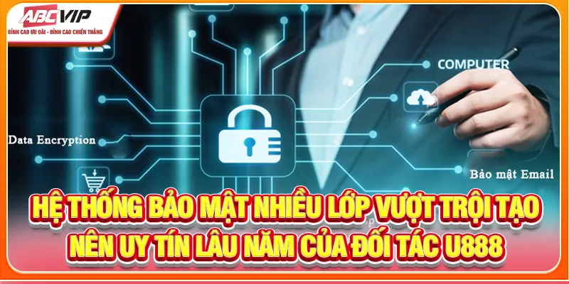 Hệ thống bảo mật nhiều lớp vượt trội tạo nên uy tín lâu năm của đối tác U888