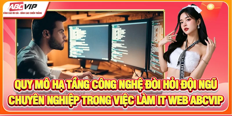 Quy mô hạ tầng công nghệ đòi hỏi đội ngũ chuyên nghiệp trong việc làm IT Web ABCVIP